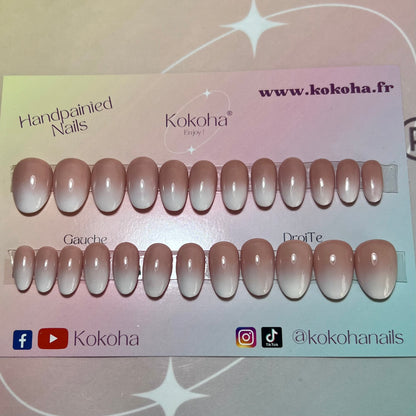 Kit Press On Nails Fast nails F003 Baby boomer brillant – Ongles parfaits en quelques minutes !