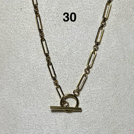 Collier en acier inoxydable N° 30 (47cm) – Ajustable, hypoallergénique et résistants à l’eau