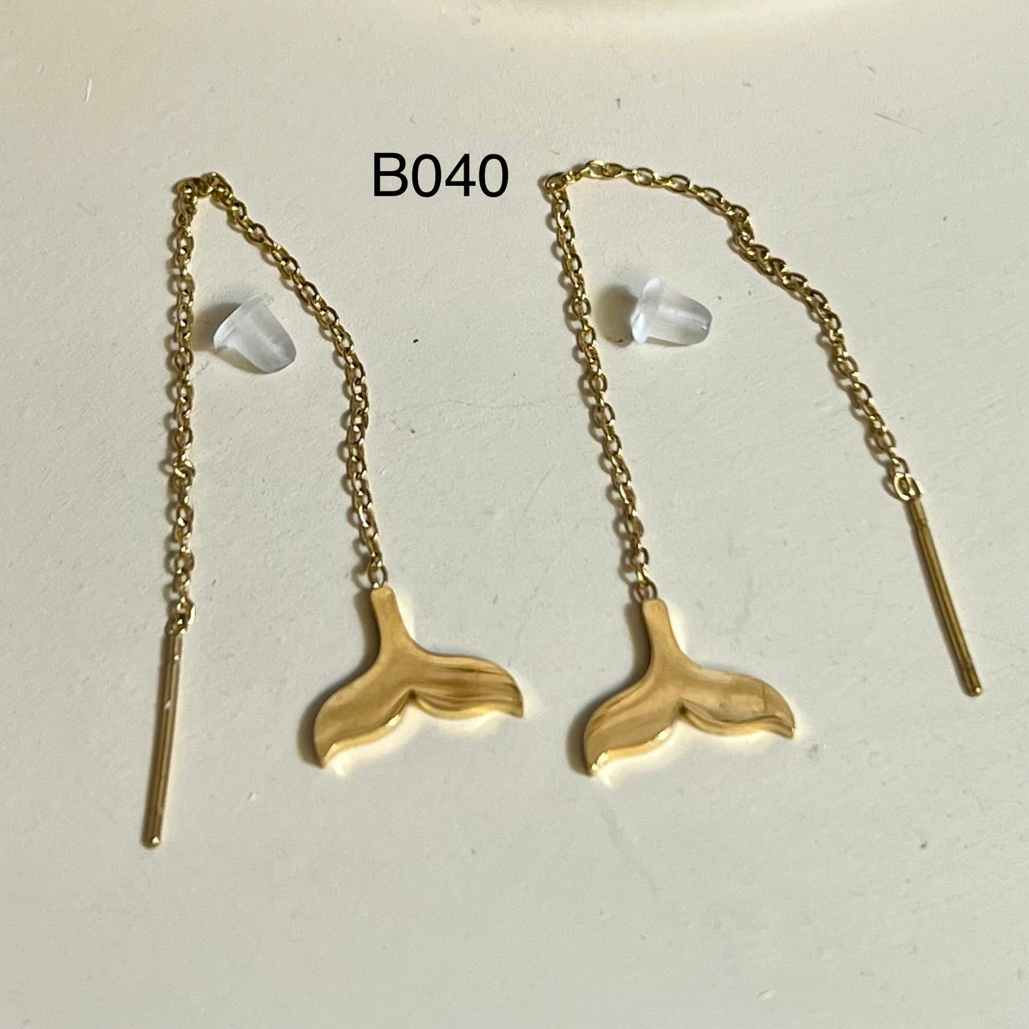 Boucles d’Oreilles en Acier Inoxydable B040 – Doré ou Argenté | Hypoallergéniques et Résistantes à l’Eau