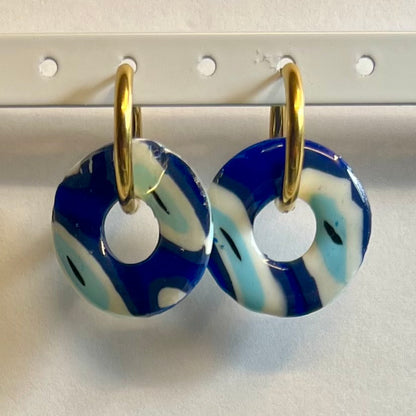 Pampilles Maxi Halo (25mm) – Paires de pampilles en pâte polymère  (sans créoles)