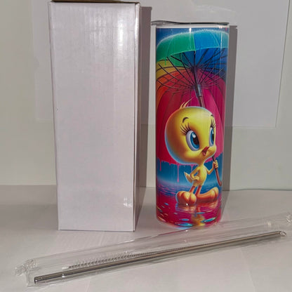 Tumbler A001 - 590ml en Acier Inoxydable – Gourde Thermos Isotherme Chaud et Froid | Avec Paille