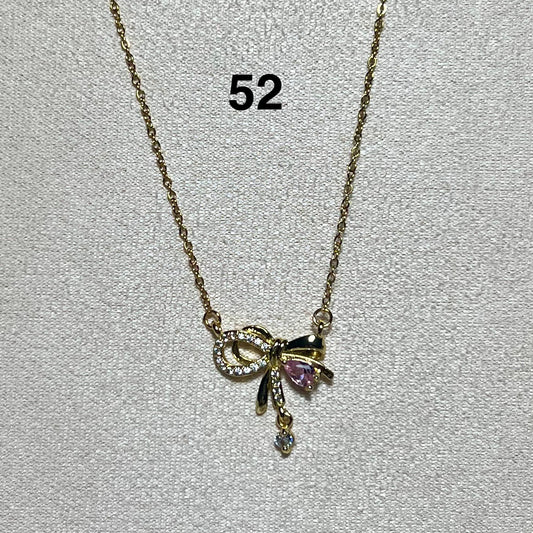 Collier Doré en acier inoxydable N°  52 (43cm+ 5cm) – Ajustable, hypoallergénique et résistants à l’eau