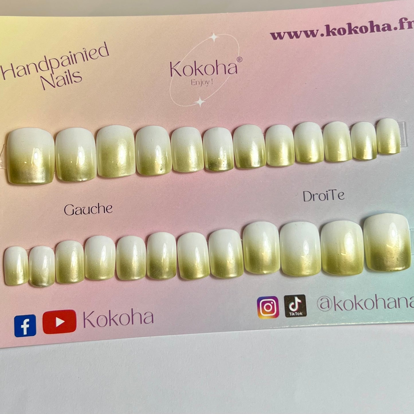 Kit Press On Nails “Fast Nails” universels NO035 à assortir à la parure