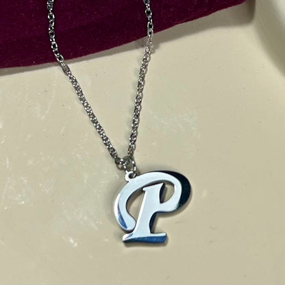 Collier Lettre Initiale en Acier Inoxydable – Doré ou Argenté | Cadeau Personnalisé à Petit Prix