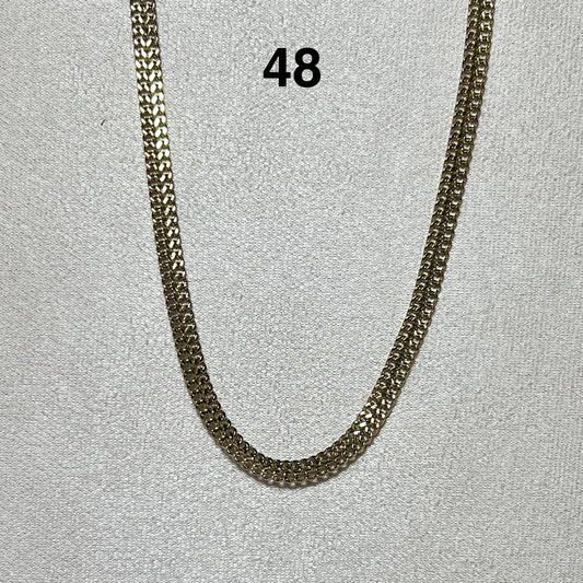 Collier Doré en acier inoxydable N° 48 (40cm+ 4.5cm) – Ajustable, hypoallergénique et résistants à l’eau