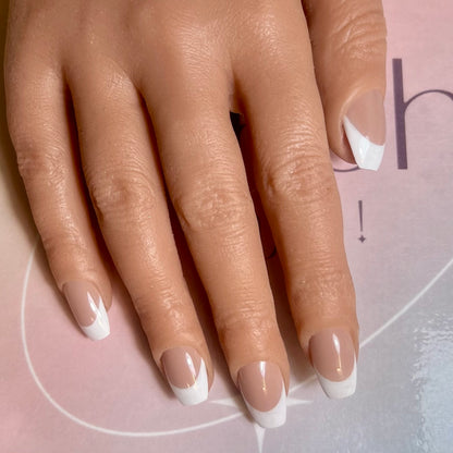 Kit Press On Nails Fast nails F013 French classique brillant – Ongles parfaits en quelques minutes !