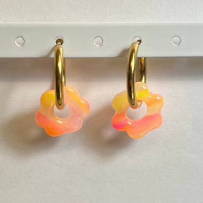 Pampilles interchangeables Mini Flora (15mm)– Paires de mini fleurs en pâte polymère (sans créoles)
