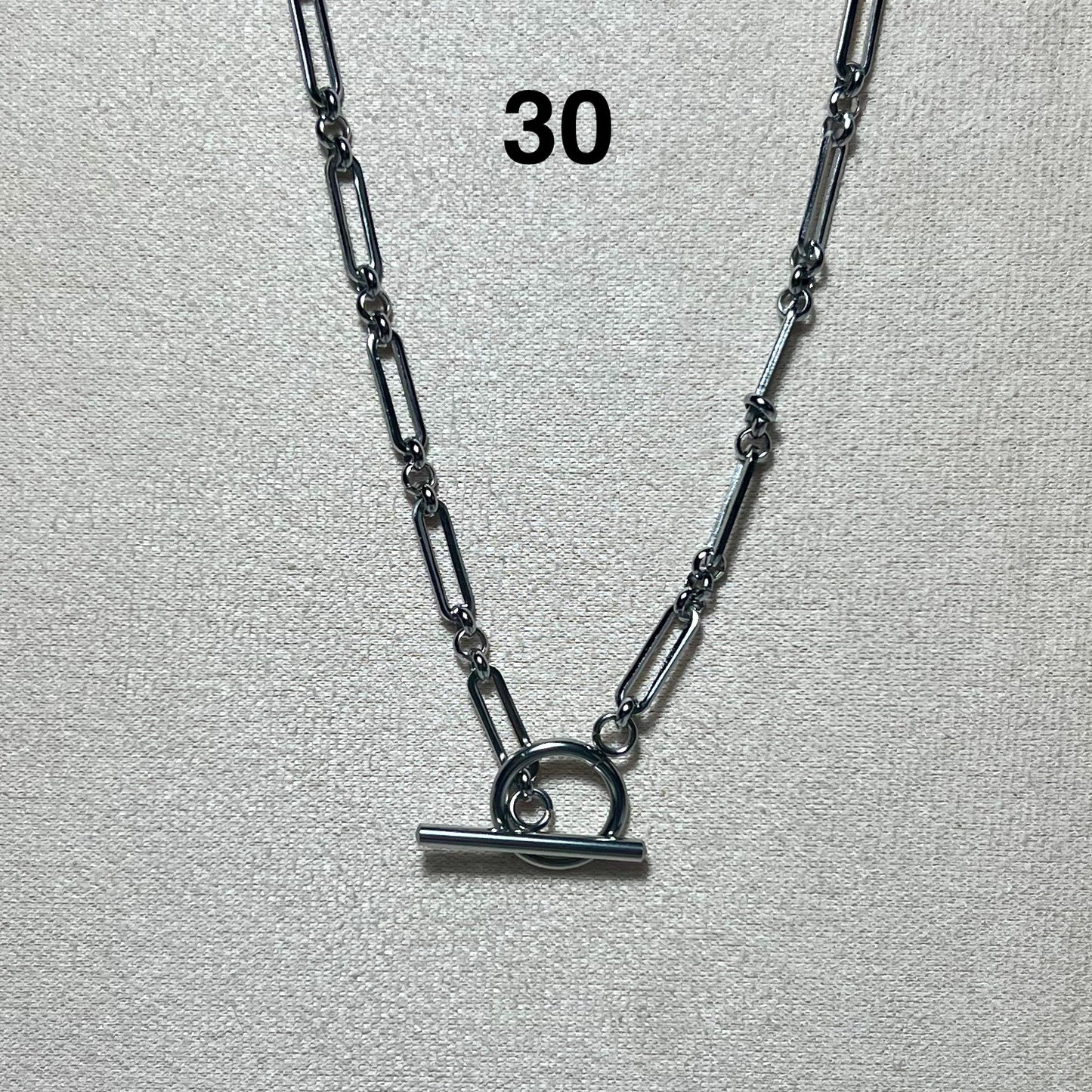 Collier en acier inoxydable N° 30 (47cm) – Ajustable, hypoallergénique et résistants à l’eau