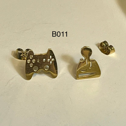 Boucles d’Oreilles en Acier Inoxydable B011 – Doré ou Argenté | Hypoallergéniques et Résistantes à l’Eau