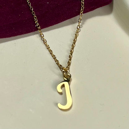 Collier Lettre Initiale en Acier Inoxydable – Doré ou Argenté | Cadeau Personnalisé à Petit Prix