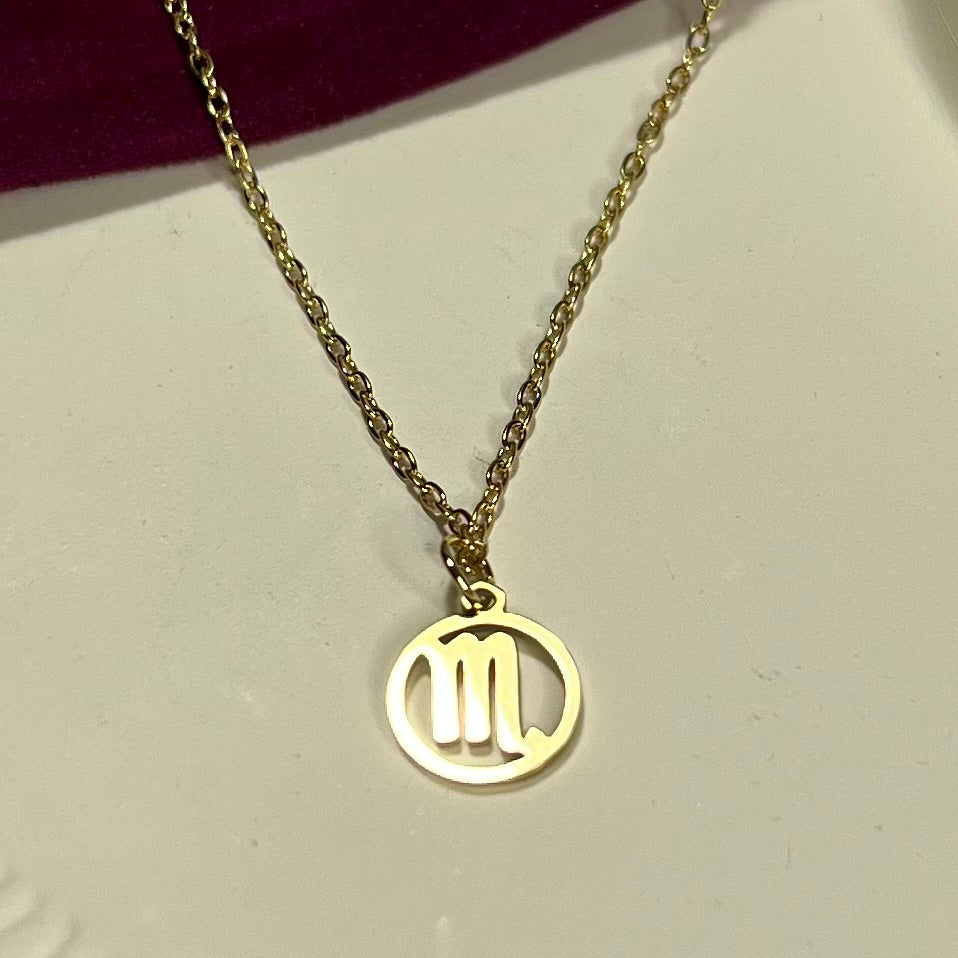 Collier Signe Astrologique en Acier Inoxydable – Doré ou Argenté | Bijou Astre Personnalisé à Petit Prix
