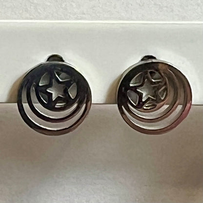Boucles d’Oreilles en Acier Inoxydable B008 – Doré ou Argenté | Hypoallergéniques et Résistantes à l’Eau