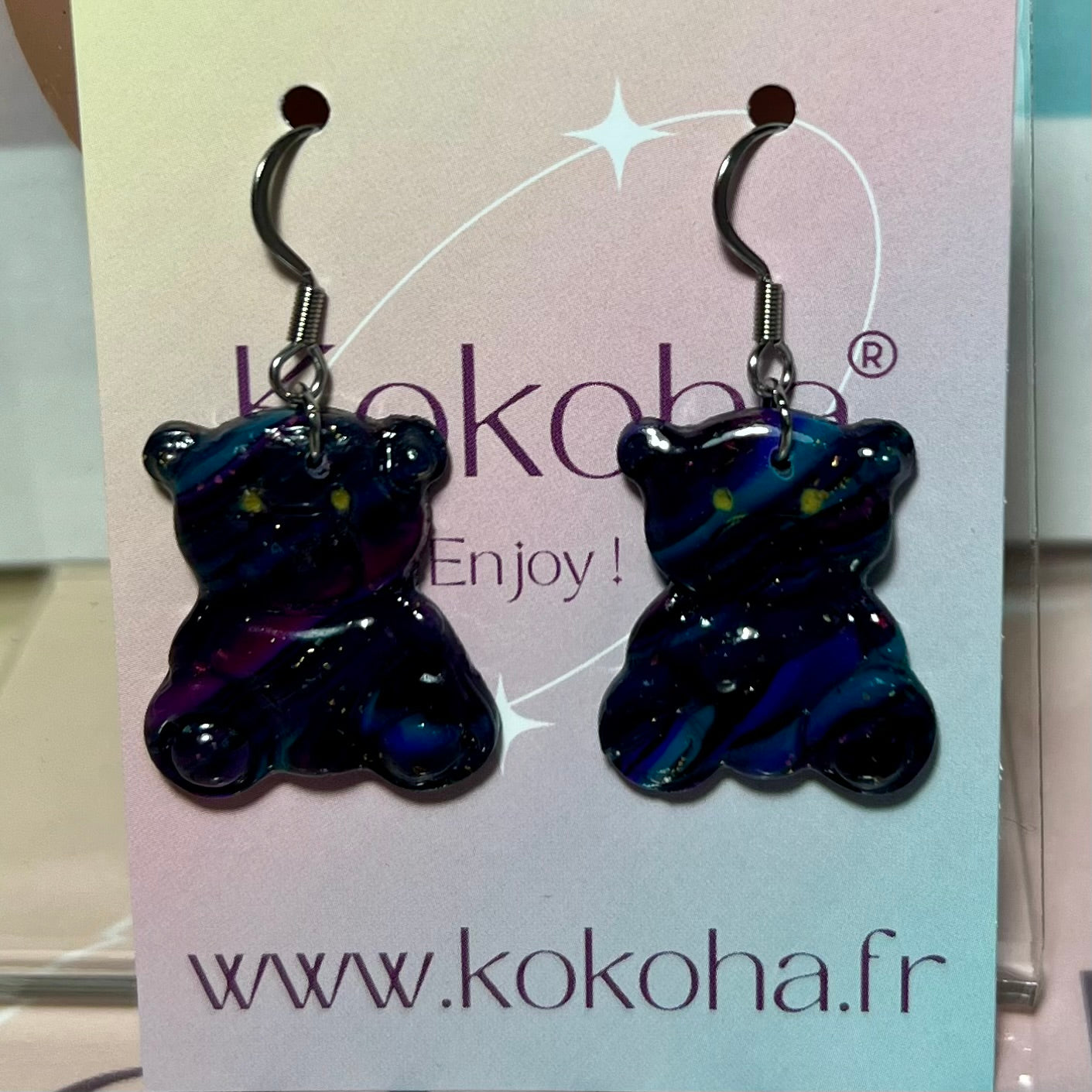 Boucles d'oreilles crochet Teddy