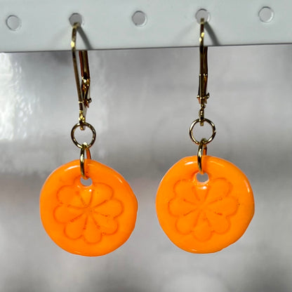 Boucles d'Oreilles Fruits en acier inoxydable fait main – Citron-Fraise-Palmier-Orange-Cerise-Ananas–Avocats- dorée ou argentée