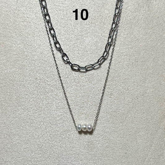 Collier en acier inoxydable N° 10 (38cm+ 6cm) – Ajustable, hypoallergénique et résistants à l’eau