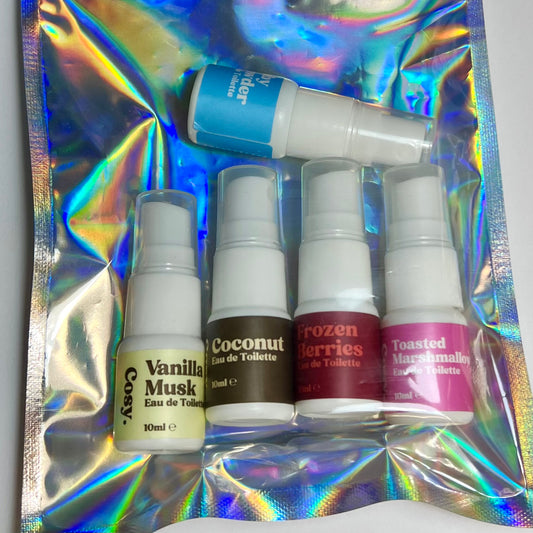 Lot de 5 mini Eau de Toilette de Poche 10ml "mystère" – Mini Format | Parfums Originaux et Intenses