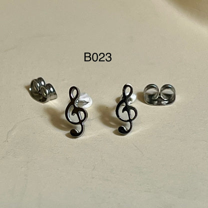 Boucles d’Oreilles en Acier Inoxydable B023 – Doré ou Argenté | Hypoallergéniques et Résistantes à l’Eau