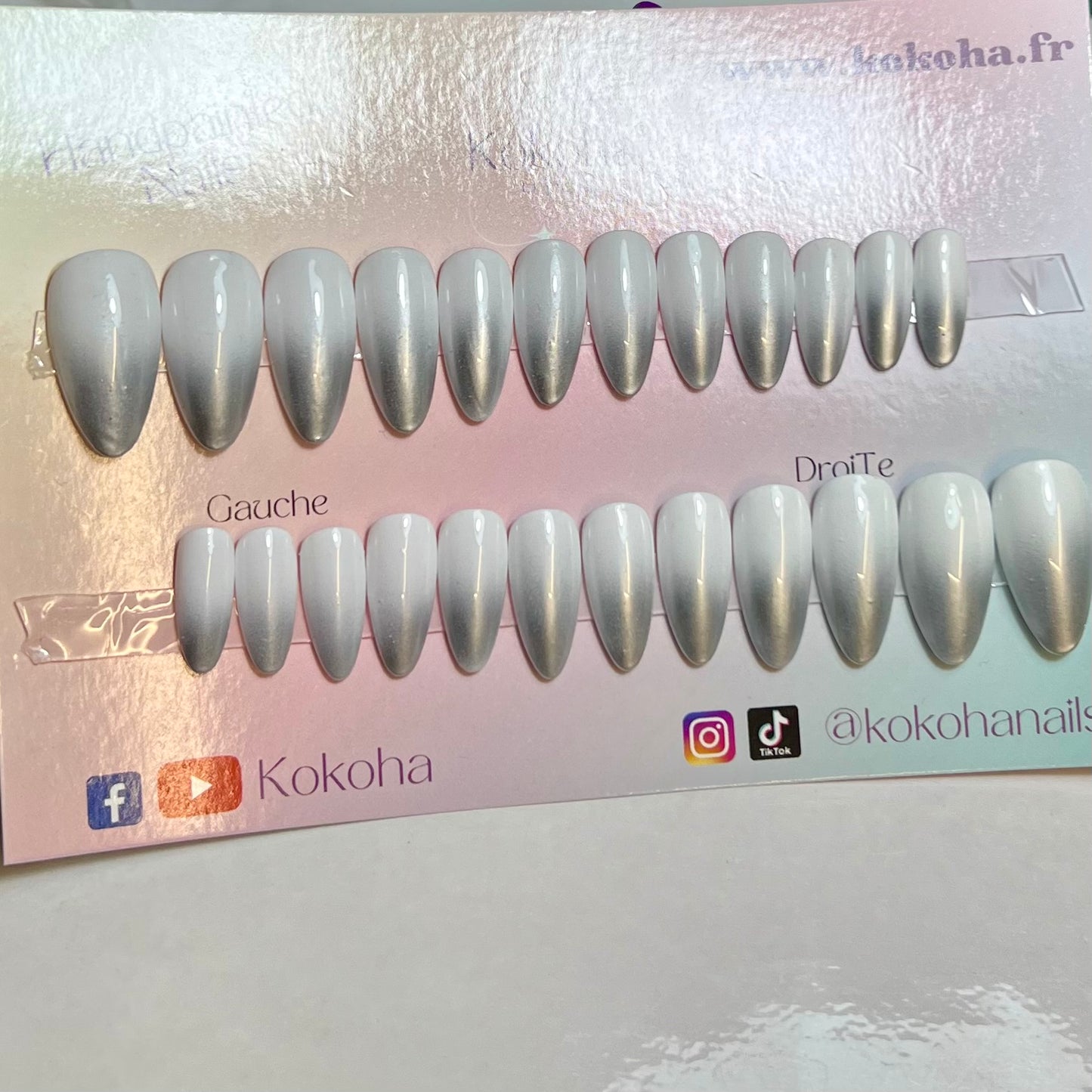 Kit Press On Nails “Fast Nails” universels NO035 à assortir à la parure