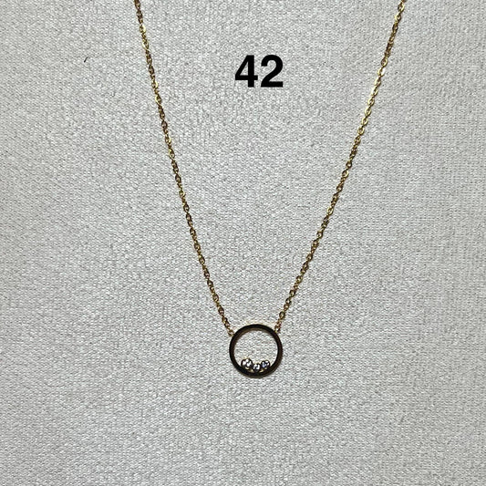 Collier Doré en acier inoxydable N° 42 (40cm+ 6cm) – Ajustable, hypoallergénique et résistants à l’eau