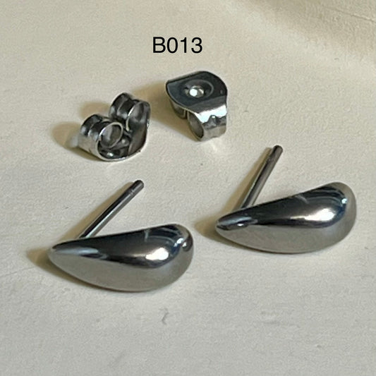 Boucles d’Oreilles en Acier Inoxydable B013 – Doré ou Argenté | Hypoallergéniques et Résistantes à l’Eau