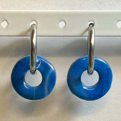 Pampilles Halo (20mm) – Paires de pampilles en pâte polymère nacrée pastel (sans créoles)