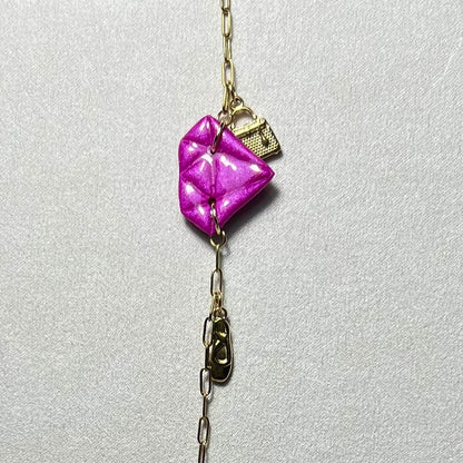 Bracelet Diams  – acier inoxydable et pâte polymère – Diamant marbré ou métallisé avec charms uniques
