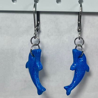 Boucles d'Oreilles Marine en Acier Inoxydable et Pâte Polymère – Coquillage , Poisson et Dauphin