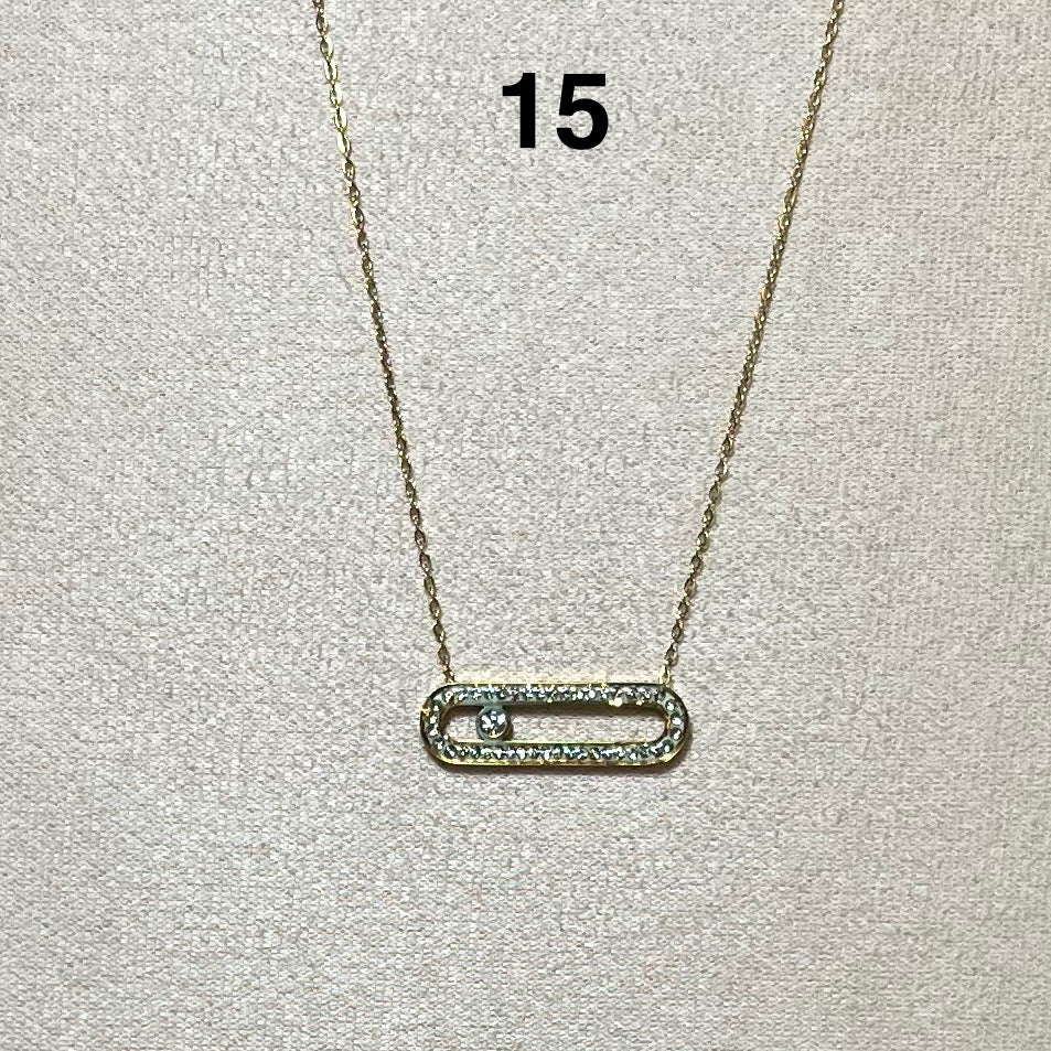 Collier Doré en acier inoxydable N° 15 (41cm+ 5cm) – Ajustable, hypoallergénique et résistants à l’eau