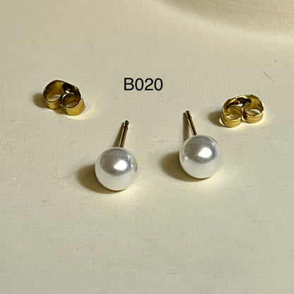 Boucles d’Oreilles en Acier Inoxydable B020 – Doré ou Argenté | Hypoallergéniques et Résistantes à l’Eau