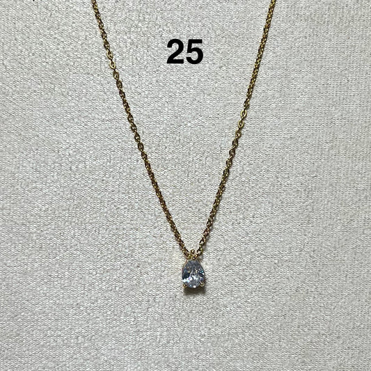 Collier en acier inoxydable N° 25 (45cm) – Ajustable, hypoallergénique et résistants à l’eau