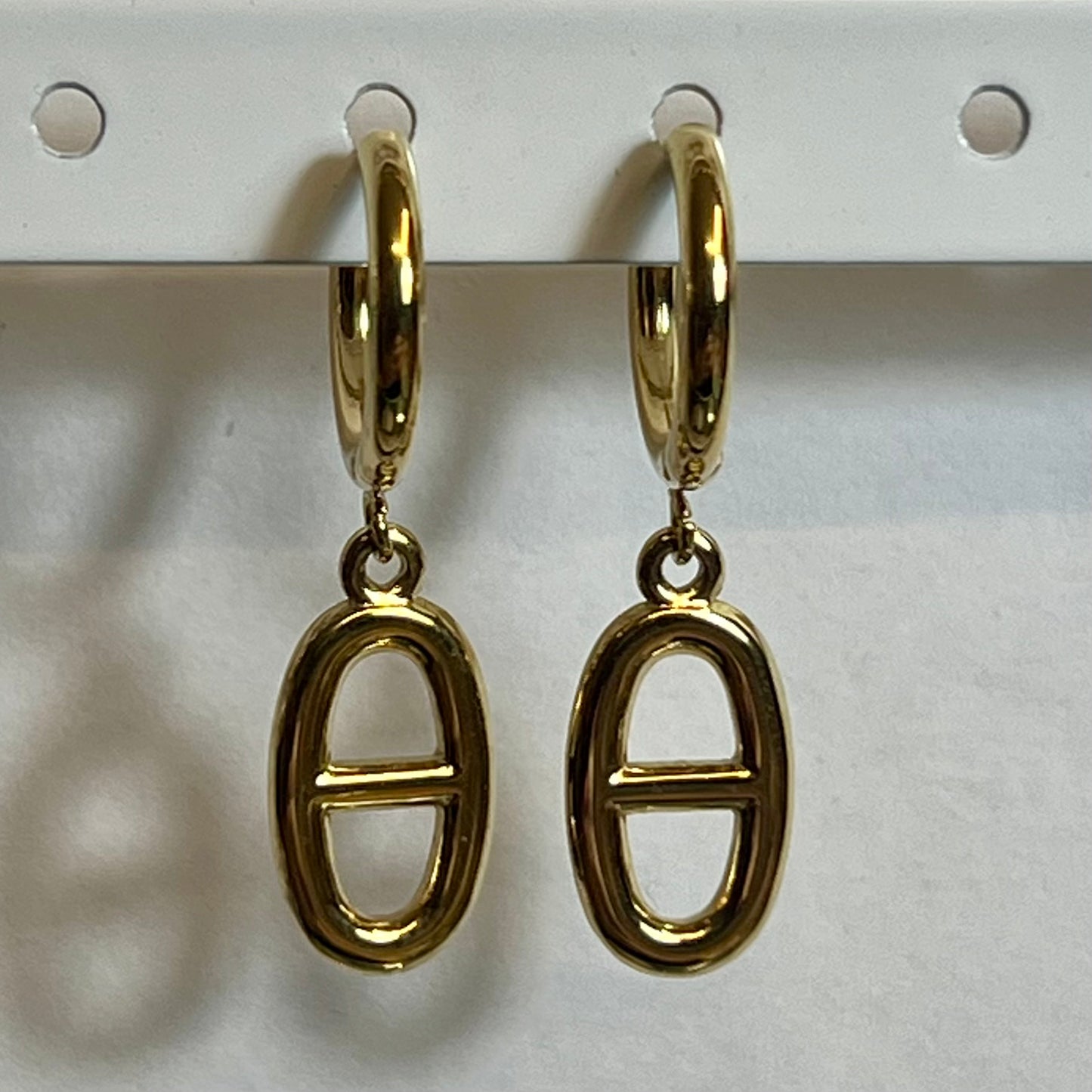 Boucles d’Oreilles en Acier Inoxydable B032 – Doré ou Argenté | Hypoallergéniques et Résistantes à l’Eau