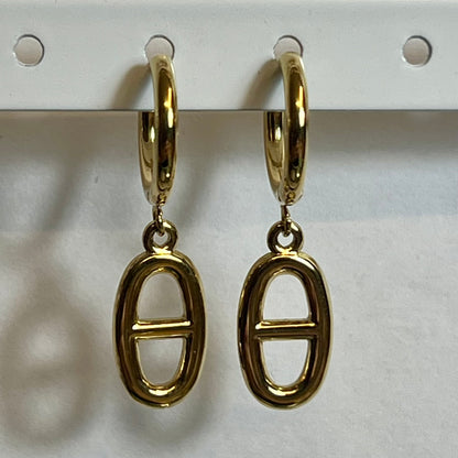 Boucles d’Oreilles en Acier Inoxydable B032 – Doré ou Argenté | Hypoallergéniques et Résistantes à l’Eau