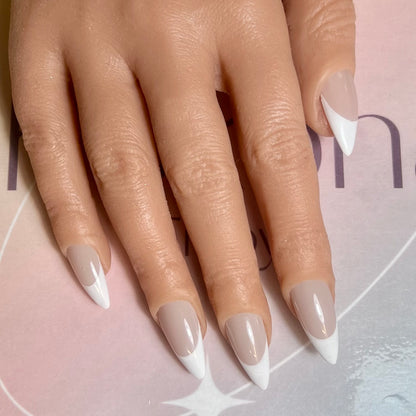 Kit Press On Nails Fast nails F013 French classique brillant – Ongles parfaits en quelques minutes !