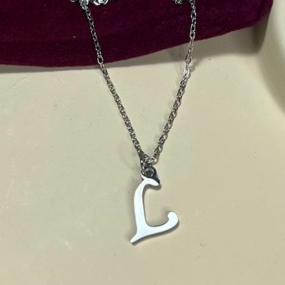 Collier Lettre Initiale en Acier Inoxydable – Doré ou Argenté | Cadeau Personnalisé à Petit Prix