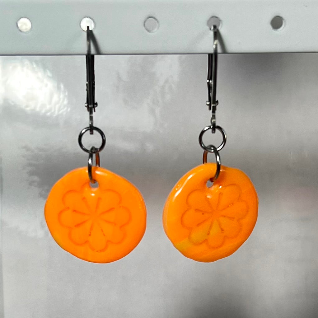 Boucles d'Oreilles Fruits en acier inoxydable fait main – Citron-Fraise-Palmier-Orange-Cerise-Ananas–Avocats- dorée ou argentée