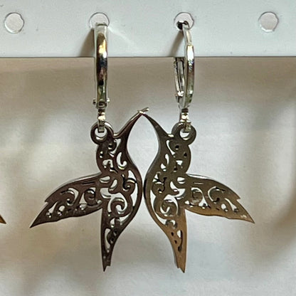 Boucles d’Oreilles en Acier Inoxydable B034 – Doré ou Argenté | Hypoallergéniques et Résistantes à l’Eau