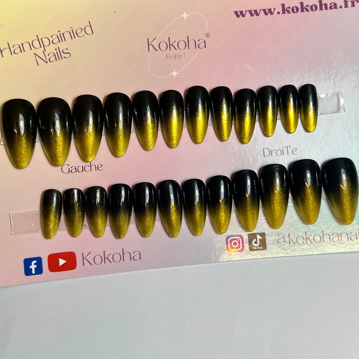 Kit Press On Nails “Fast Nails” universels NO035 à assortir à la parure