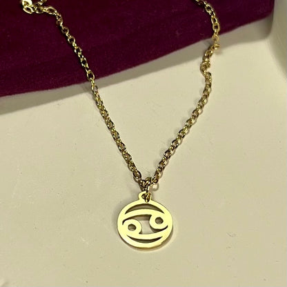 Collier Signe Astrologique en Acier Inoxydable – Doré ou Argenté | Bijou Astre Personnalisé à Petit Prix