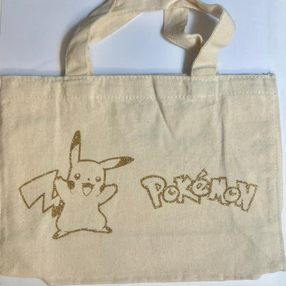 Petit sac crème en coton décoré pokemon – Kokoha