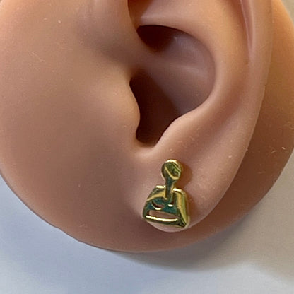 Boucles d’Oreilles en Acier Inoxydable B011 – Doré ou Argenté | Hypoallergéniques et Résistantes à l’Eau