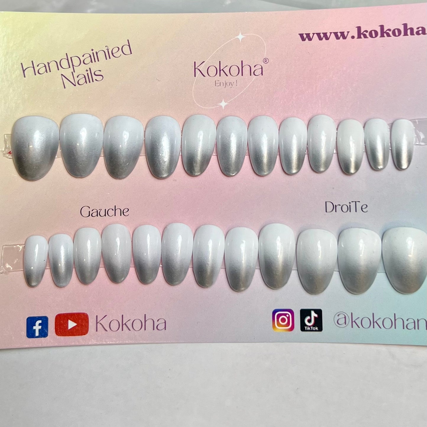 Kit Press On Nails “Fast Nails” universels NO035 à assortir à la parure