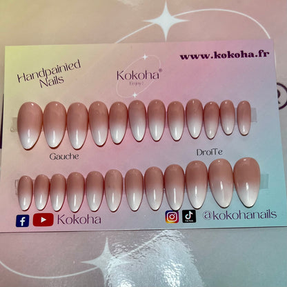 Kit Press On Nails Fast nails F003 Baby boomer brillant – Ongles parfaits en quelques minutes !