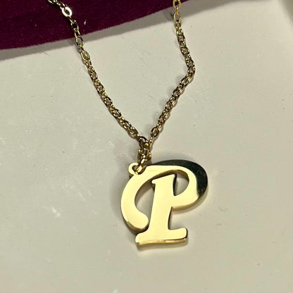 Collier Lettre Initiale en Acier Inoxydable – Doré ou Argenté | Cadeau Personnalisé à Petit Prix