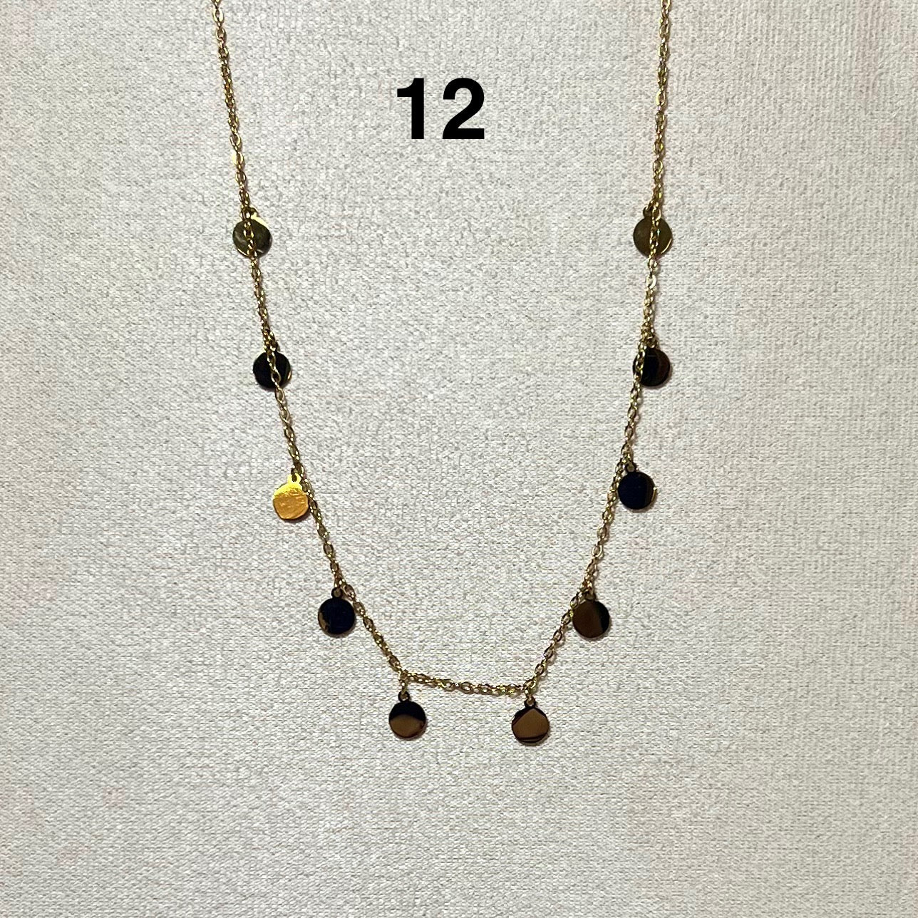 Collier en acier inoxydable N° 12 (39cm+ 5cm) – Ajustable, hypoallergénique et résistants à l’eau