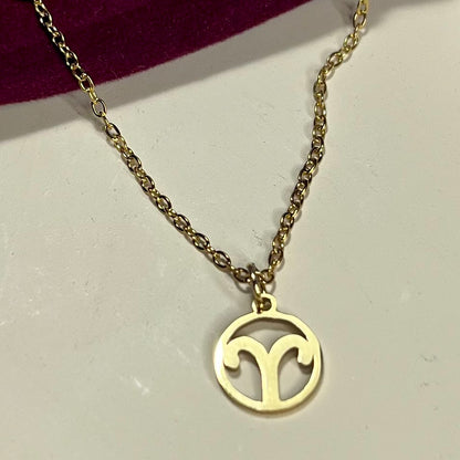 Collier Signe Astrologique en Acier Inoxydable – Doré ou Argenté | Bijou Astre Personnalisé à Petit Prix
