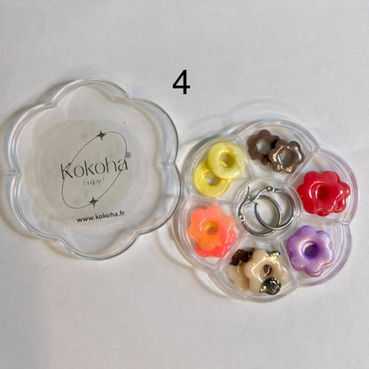 Coffret Boucles d’Oreilles Créoles et Pampilles – Boîte Fleur Acrylique Transparente | Acier Inoxydable