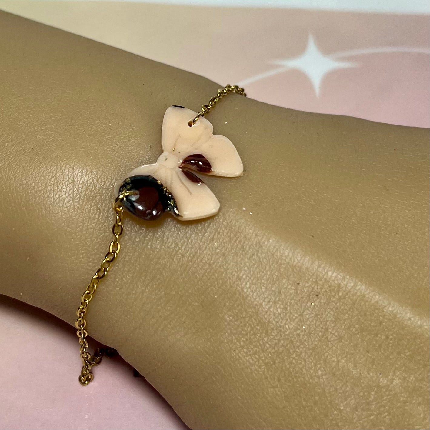 Bracelets Nolia – Nœud en pâte polymère et acier inoxydable