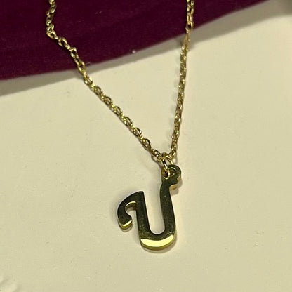 Collier Lettre Initiale en Acier Inoxydable – Doré ou Argenté | Cadeau Personnalisé à Petit Prix