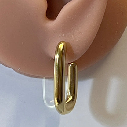 Boucles d’Oreilles en Acier Inoxydable B035 – Doré ou Argenté | Hypoallergéniques et Résistantes à l’Eau