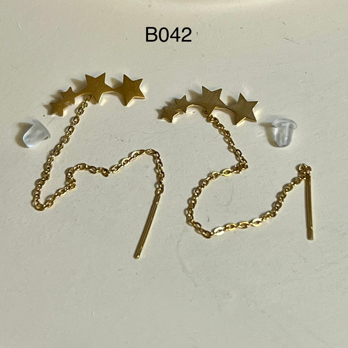 Boucles d’Oreilles en Acier Inoxydable B042 – Doré ou Argenté | Hypoallergéniques et Résistantes à l’Eau